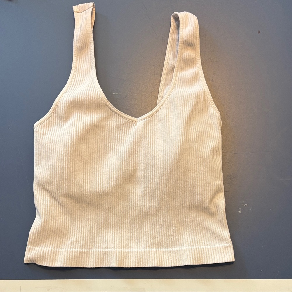 Altar’d State Revival Off white  Ribbed Women's Tank Top